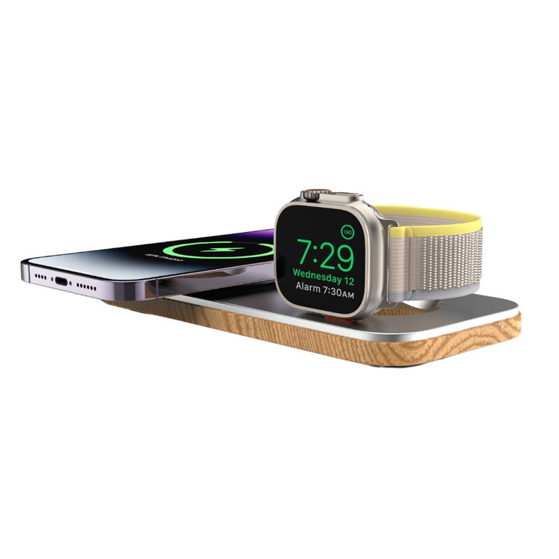 Cubenest 2in1 Magnetisches Kabelloses Ladegerät K200 Silber