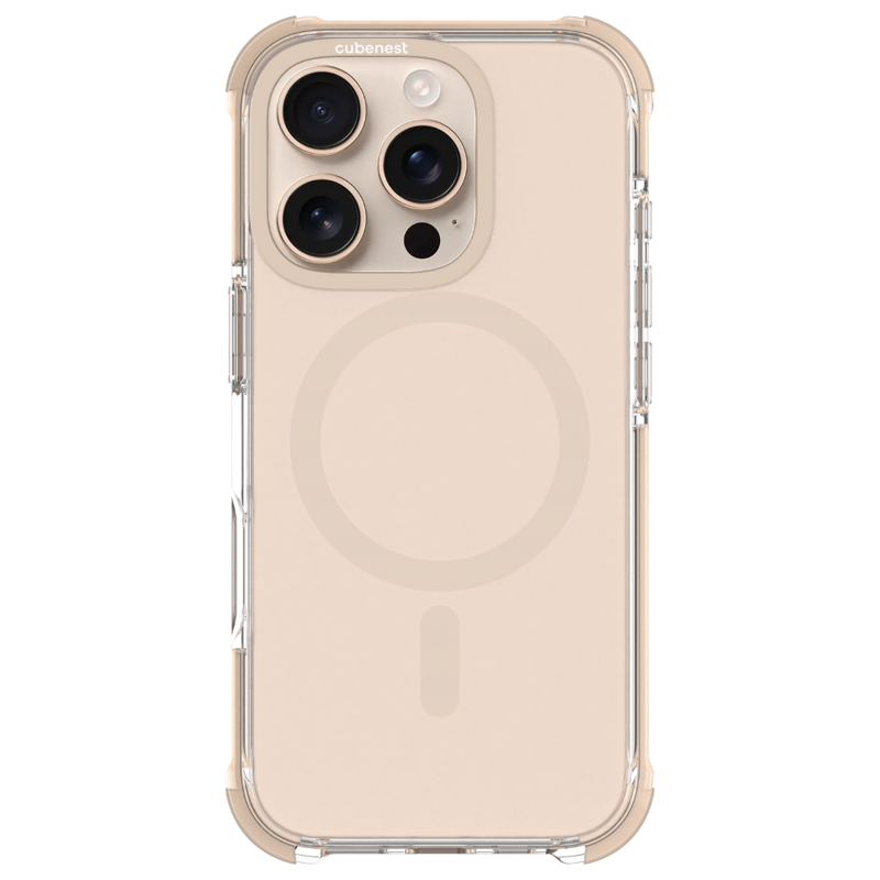 Cubenest Hülle für iPhone 16 Pro MagPro Strong Guard Gold
