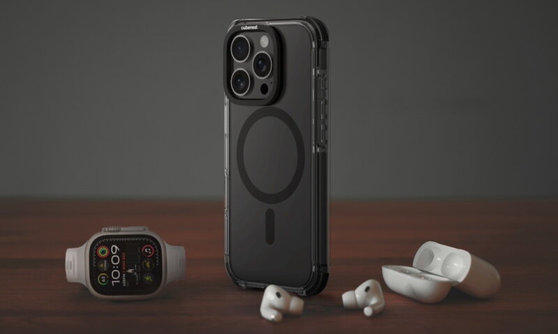 Cubenest Hülle für iPhone 16 Pro MagPro Strong Guard Schwarz