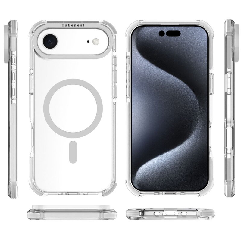 Cubenest Hülle für iPhone 17 Air MagPro Strong Guard weiß