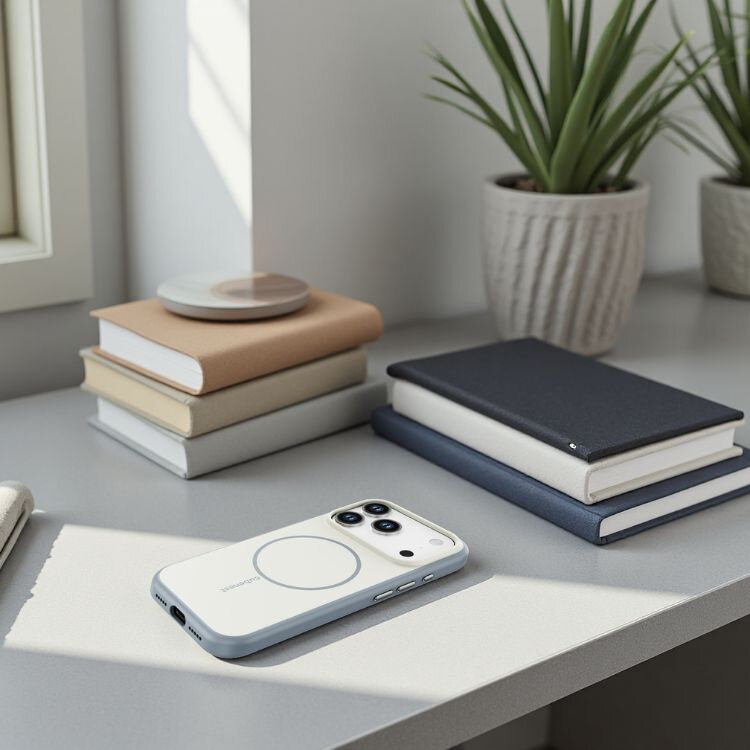 Cubenest Hülle für iPhone 17 Pro MagSafe-kompatibel Beige Matt