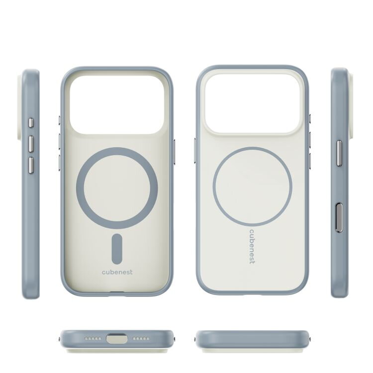 Cubenest Hülle für iPhone 17 Pro MagSafe-kompatibel Beige Matt