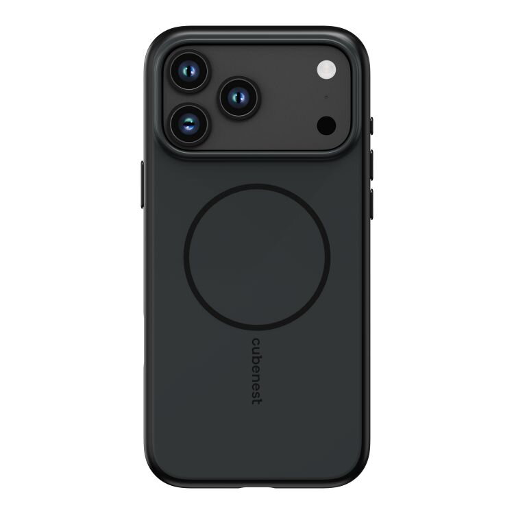 Cubenest Hülle für iPhone 17 Pro Max MagSafe-kompatibel Schwarz Matt