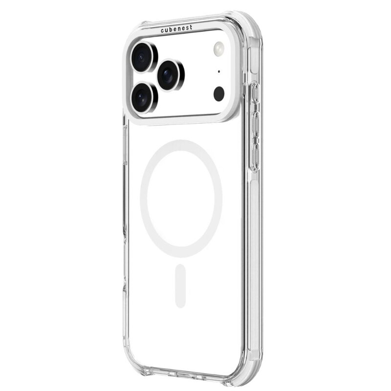 Cubenest Hülle für iPhone 17 Pro Max MagPro Strong Guard weiß