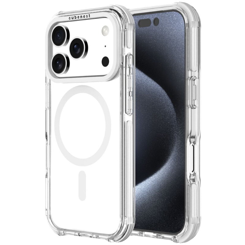 Cubenest Hülle für iPhone 17 Pro MagPro Strong Guard weiß