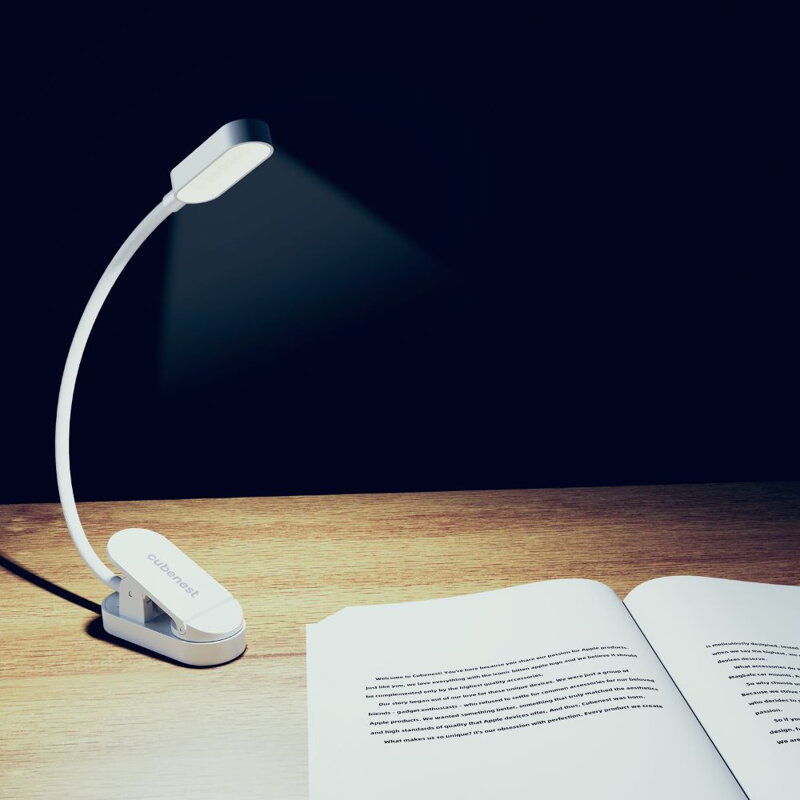 Cubenest LED-Lampe mit Clip LTW02 Weiß