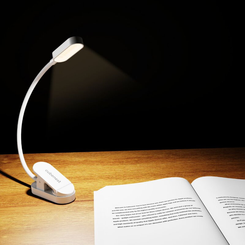 Cubenest LED-Lampe mit Clip LTW02 Weiß