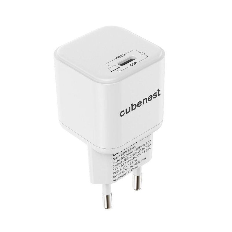 Cubenest PD GaN Nano Adapter USB-C 65W N1D65