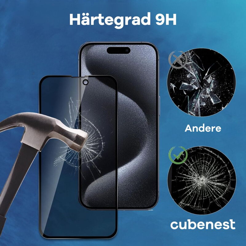 Cubenest Panzer Schutz Glas iPhone 15 Pro