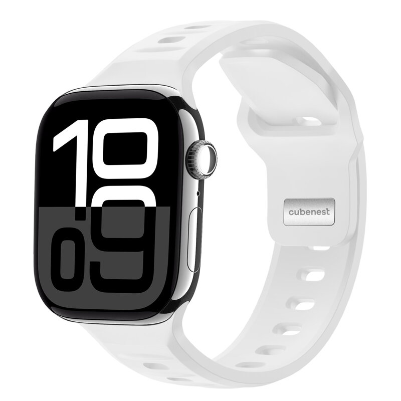 Apple Watch Premium Sport Armband Weiß