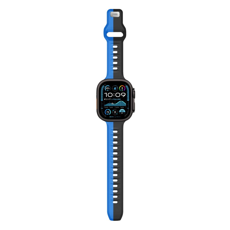 Apple Watch Premium Sport Armband Schwarz/Blau