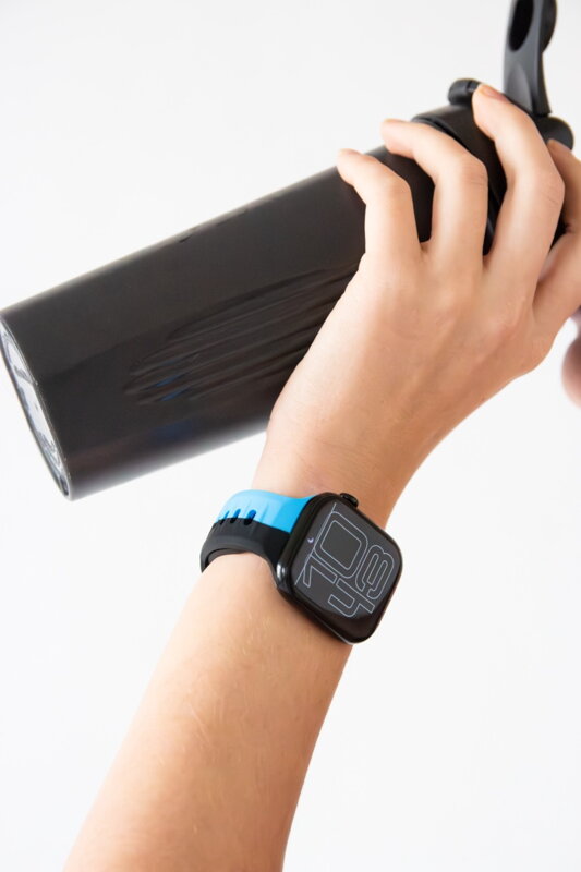 Apple Watch Premium Sport Armband Schwarz/Blau