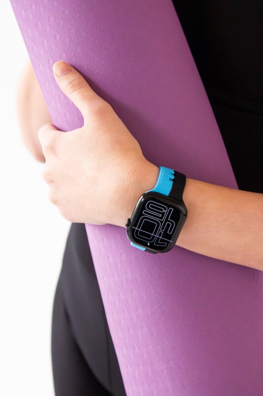 Apple Watch Premium Sport Armband Schwarz/Blau