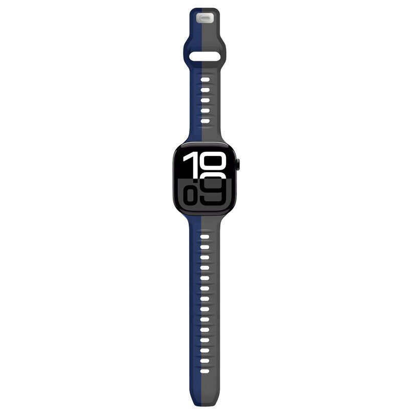 Apple Watch Premium Sport Armband Grau/Blau