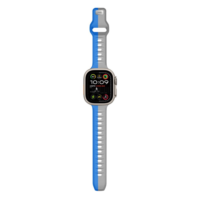 Apple Watch Premium Sport Armband Blau/Grau