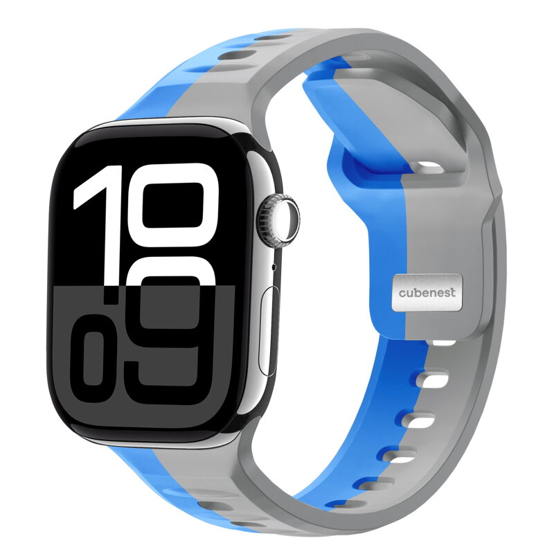 Apple Watch Premium Sport Armband Blau/Grau