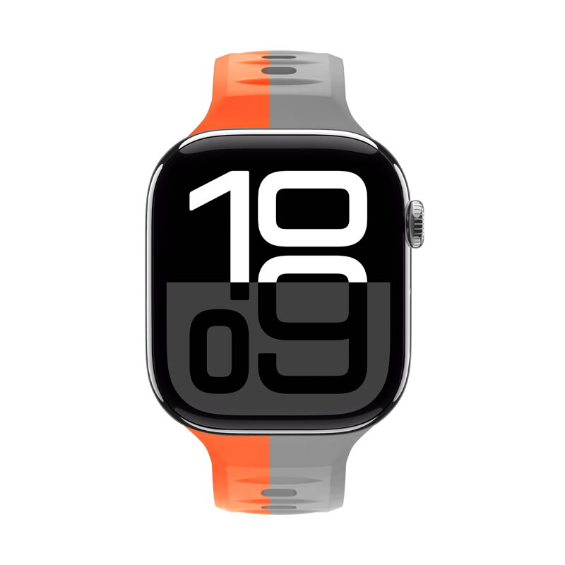 Apple Watch Premium Sport Armband Orange/Grau
