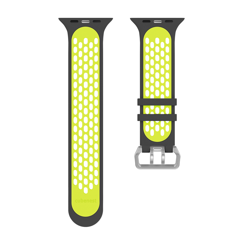 Apple Watch Sport Armband Schwarz/Gelb