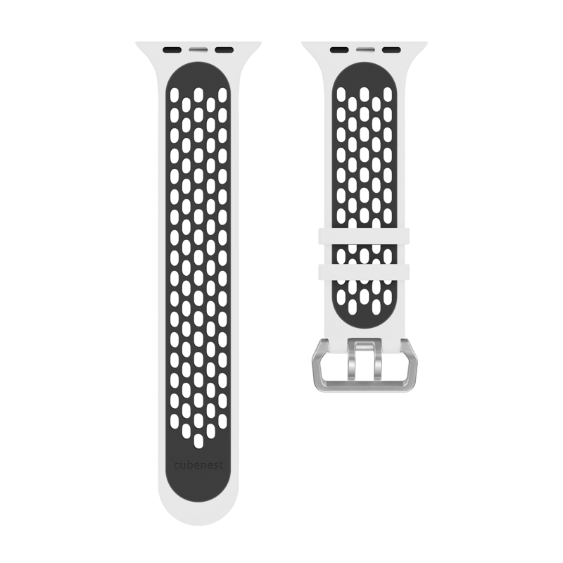 Apple Watch Sport Armband Weiß/Schwarz