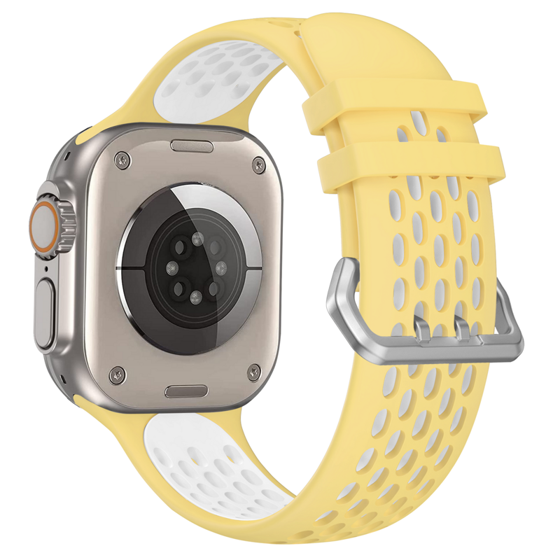 Apple Watch Sport Armband Gelb/Weiß