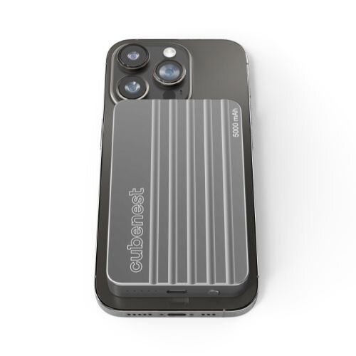 Cubenest Magnetische Kabellose Powerbank 5000 mAh S1B1 Grau