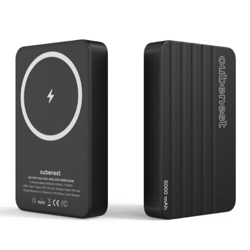 Cubenest Magnetische Kabellose Powerbank 5000 mAh S1B1 Schwarz