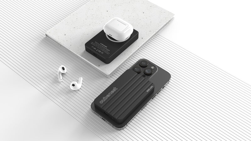 Cubenest Magnetische Kabellose Powerbank 5000 mAh S1B1 Schwarz