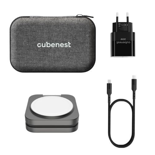 Cubenest 2in1 Faltbares Magnetisches Kabelloses Ladegerät S211