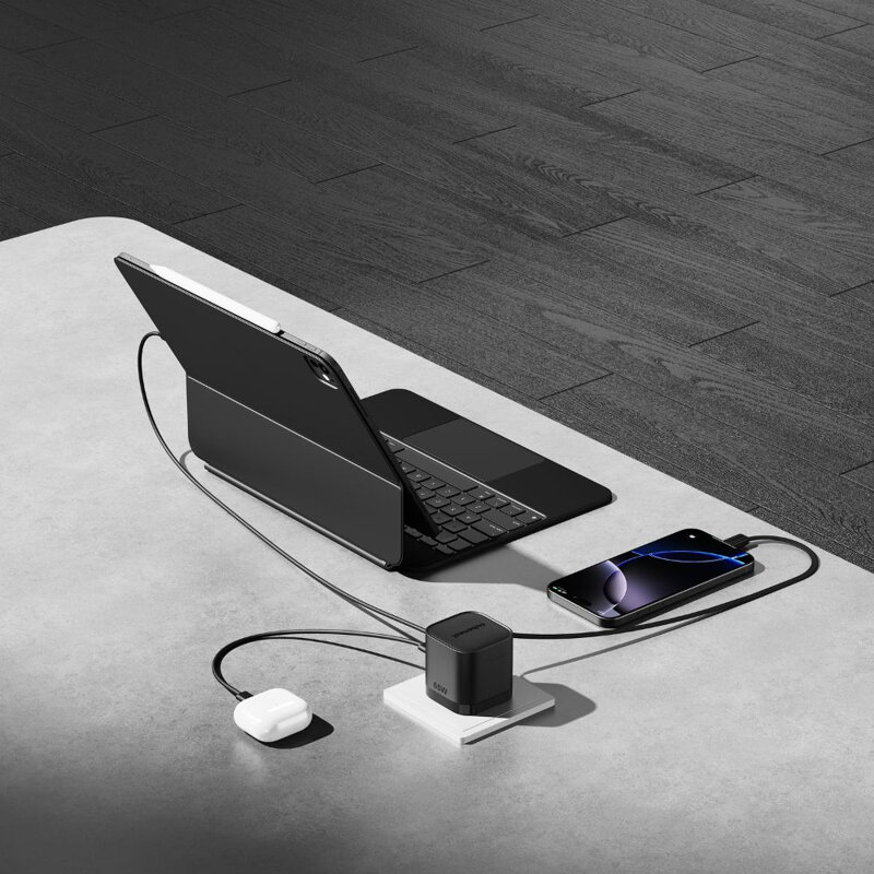 Cubenest PD GaN Ladegerät mit Kabel 65W S3D2