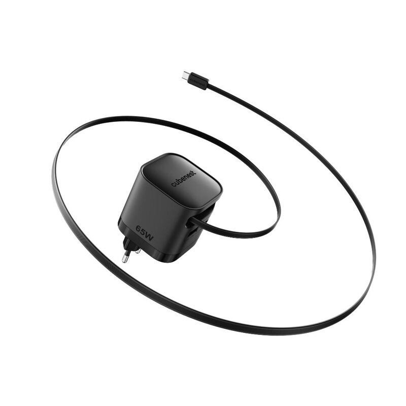 Cubenest PD GaN Ladegerät mit Kabel 65W S3D2