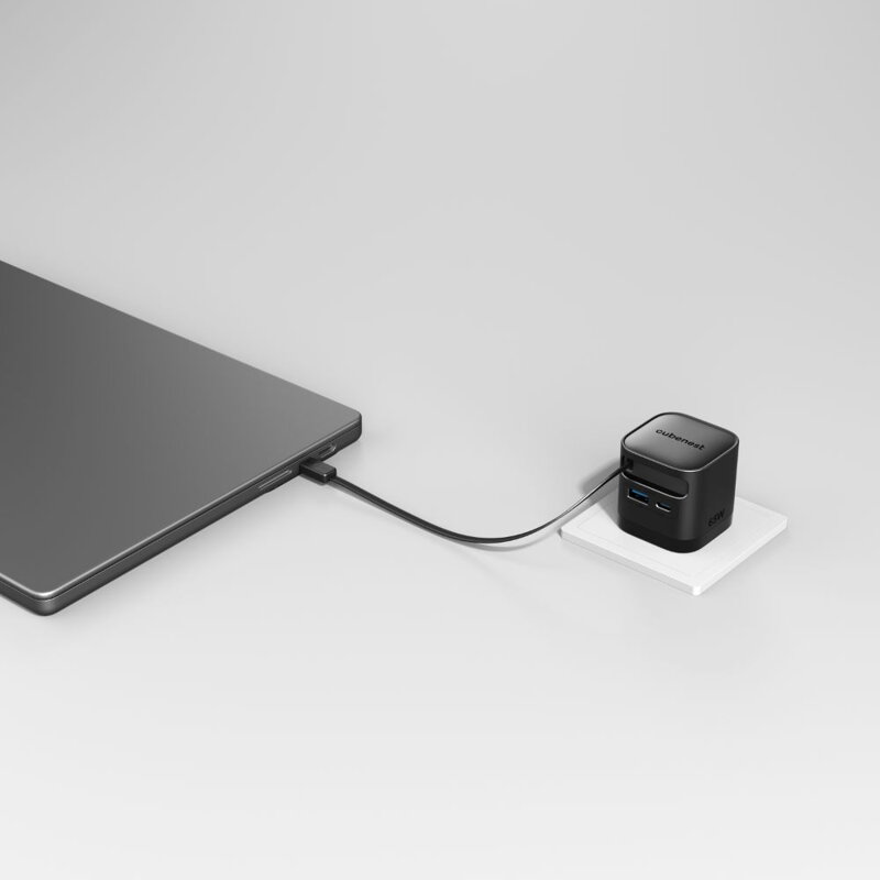 Cubenest PD GaN Ladegerät mit Kabel 65W S3D2