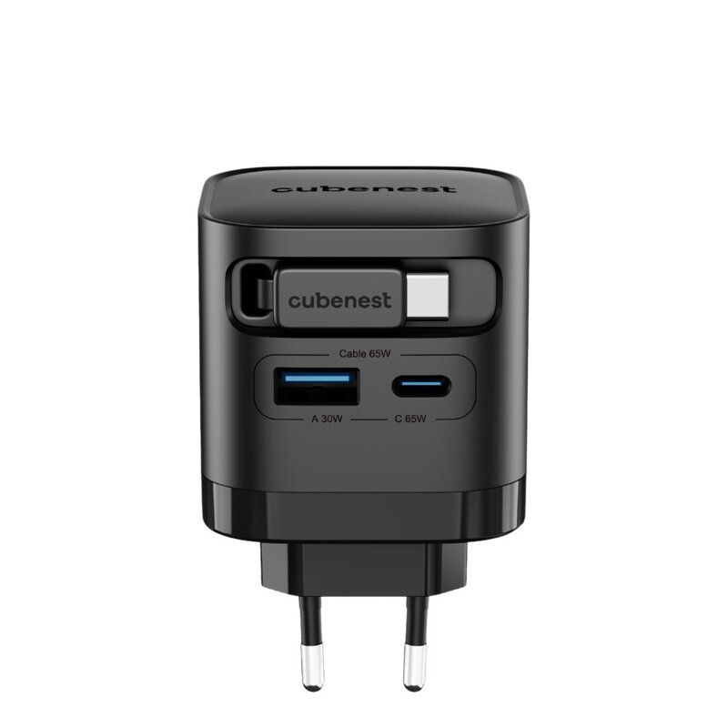 Cubenest PD GaN Adapter mit Kabel 65W S3D2 Cubenest PD GaN Adapter mit Kabel 65W S3D2