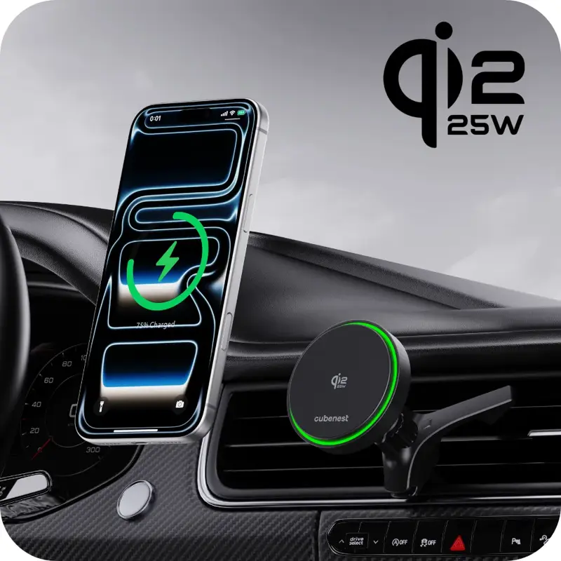 Qi2.2 MagSafe-Autohalterung mit Ladefunktion