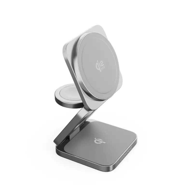 Cubenest Qi2.2 3in1 Faltbares Magnetisches Kabelloses Ladegerät SQ312 Ultra Grau