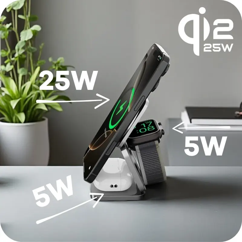 Qi2 MagSafe Ladegerät 3in1