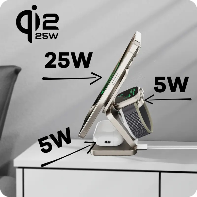 Qi2.2 MagSafe Ladegerät 3in1 Qi2.2 MagSafe Ladegerät 3in1