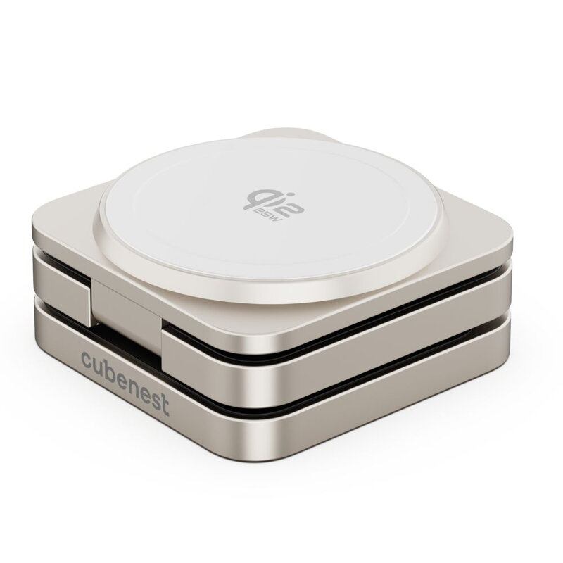 Cubenest Qi2.2 3in1 Faltbares Magnetisches Kabelloses Ladegerät SQ312 Pro Titan