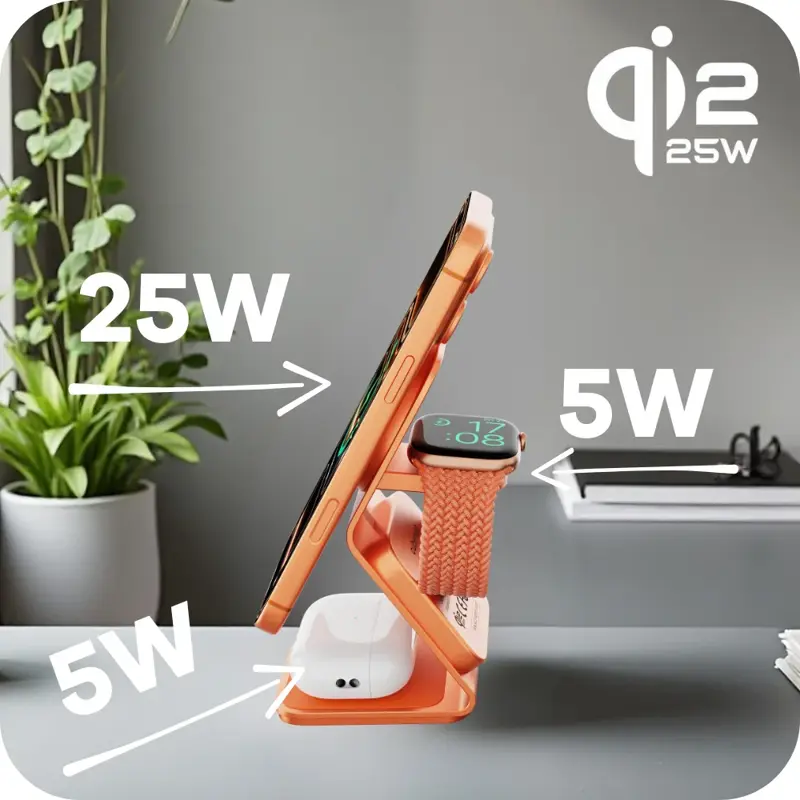 Qi2.2 MagSafe Ladegerät 3in1