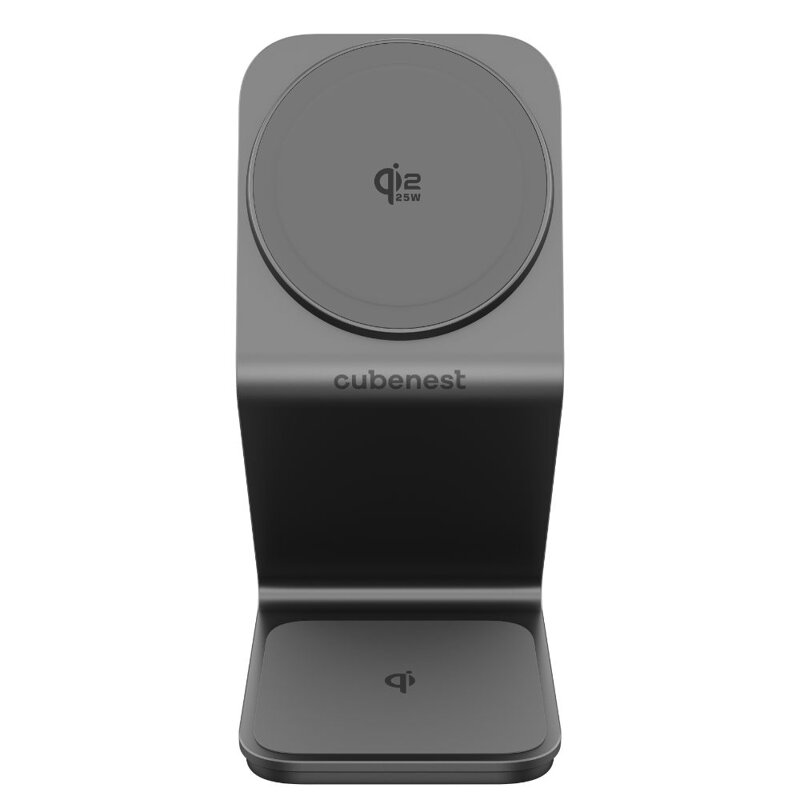 Cubenest Qi2.2 3in1 Magnetisches Kabelloses Ladegerät SQ314 Grau