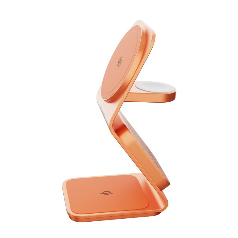 Cubenest Qi2.2 3in1 Magnetisches Kabelloses Ladegerät SQ314 Orange