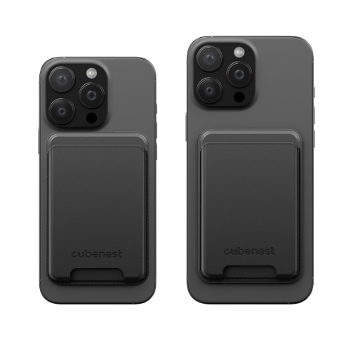 Cubenest Premium magnetische Wallet und Ständer WT01S Schwarz