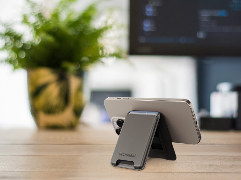 Cubenest Premium magnetische Wallet und Ständer WT01S Gold