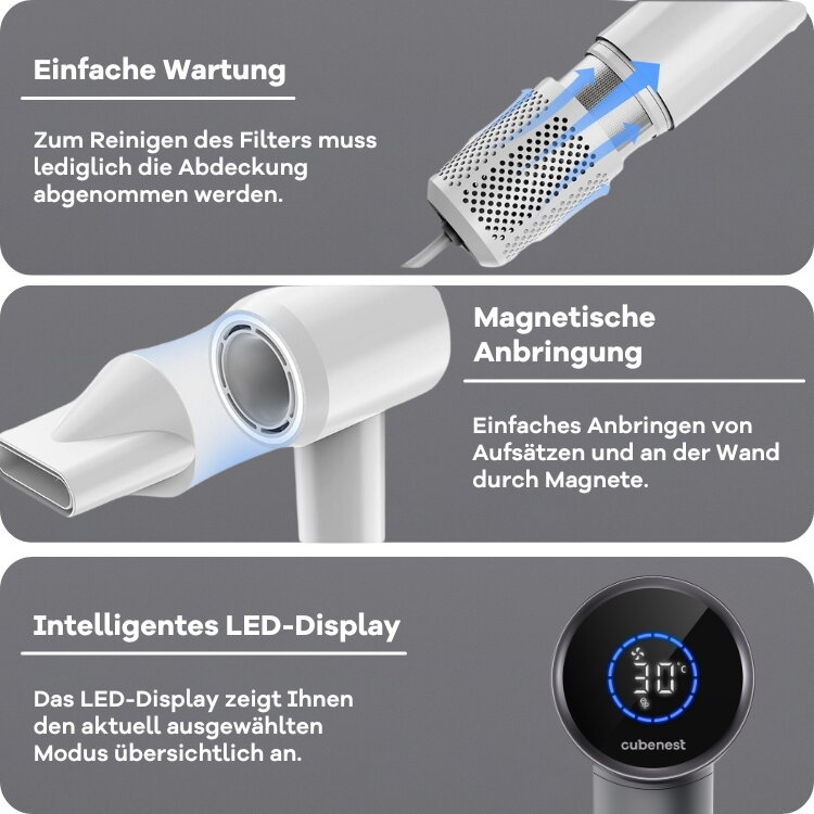 Cubenest SwiftDry Föhn SDHD01 grau