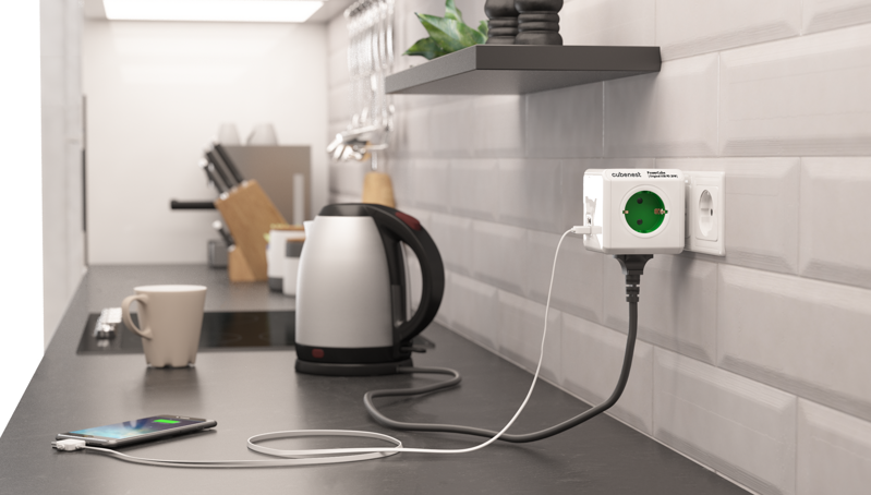 Cubenest PowerCube Original USB A+C PD 20 W Type F Grün