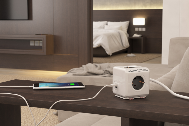 Cubenest PowerCube Extended USB A+C PD 20 W Type F Grau