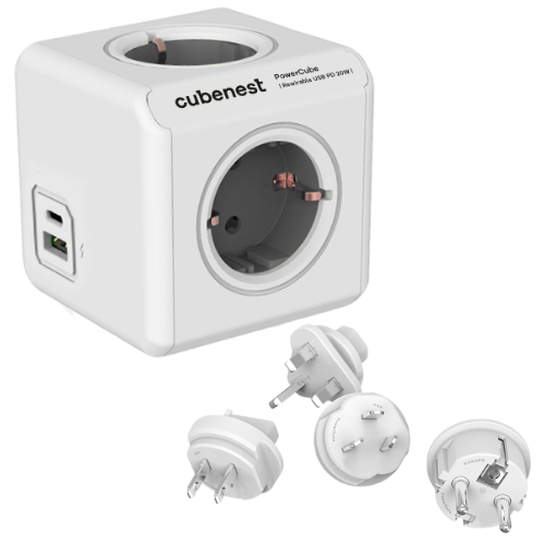 Cubenest PowerCube Rewirable USB A+C PD 20 W Type F Grau