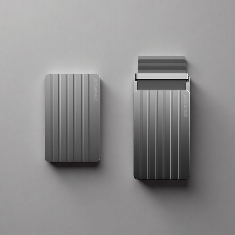 Cubenest Magnetisches Aluminium-Wallet WT02 Grau