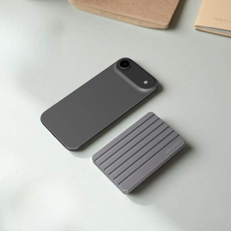 Cubenest Magnetisches Aluminium-Wallet WT02 Grau