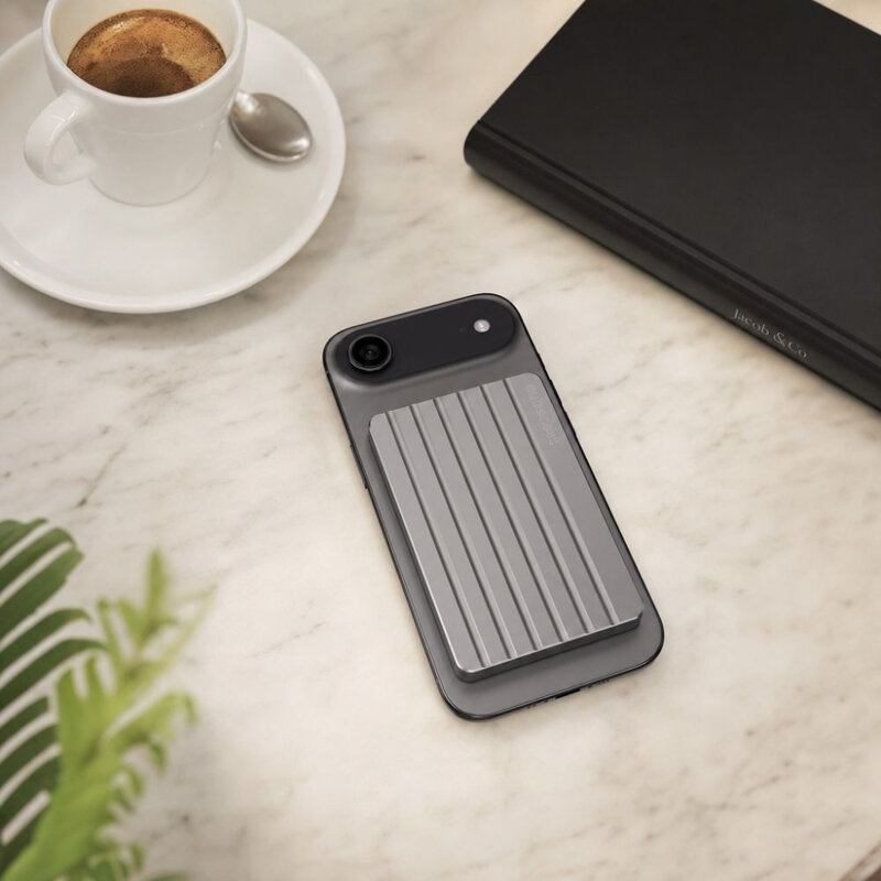 Cubenest Magnetisches Aluminium-Wallet WT02 Grau